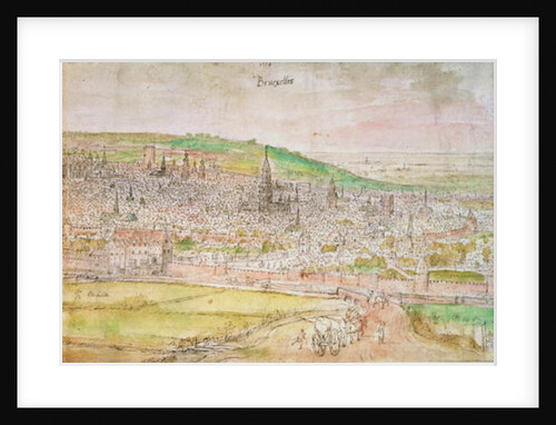 Panoramic View of Brussels, 16th century by Anthonis van den Wyngaerde