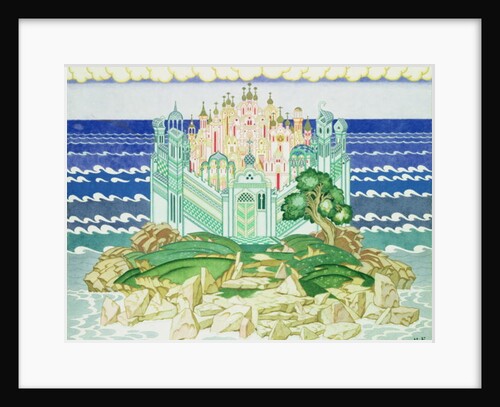 Design for the decor of the 1928 production of Rimsky-Korsakov's opera 'Grad Kitezh' in Paris, 1928 by Ivan Jakovlevich Bilibin