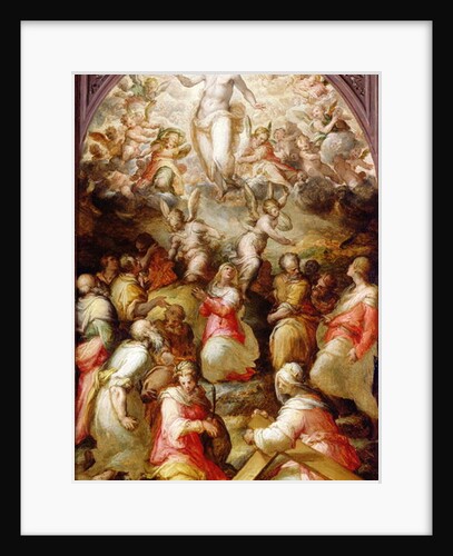 Christ in Glory with Sts Agnes and Helena, 16th century by Giovanni Battista Naldini