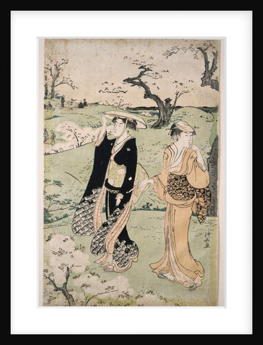 Cherry blossom viewing at Mount Asuka, 1785 by Torii Kiyonaga