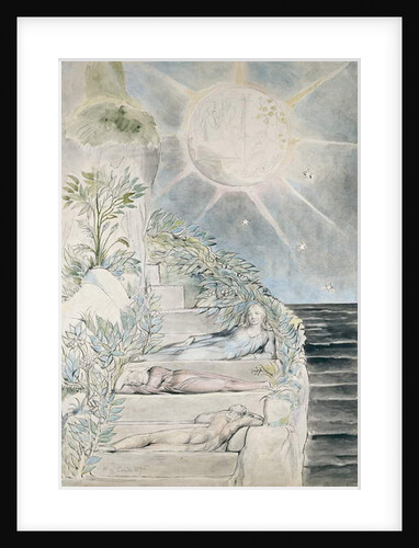 Dante and Statius sleeping, Virgil Watching by William Blake