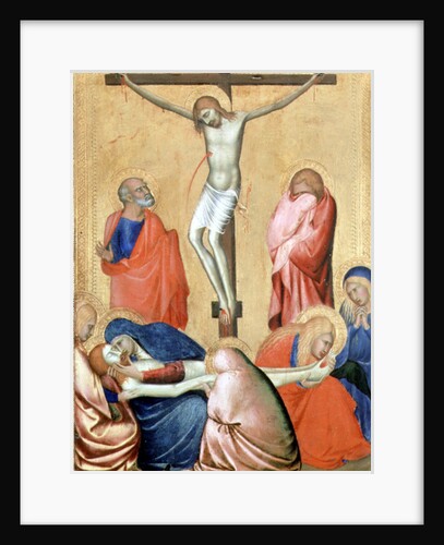 The Crucifixion and the Lamentation by Barna da Siena