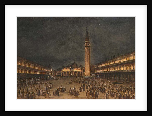 A Night Procession in the Piazza San Marco, 1750-60 by Francesco Guardi