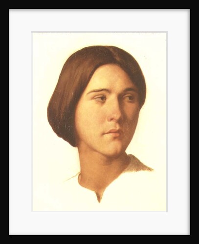 Head of a Young Woman Looking to Her Left, 19th century by Hippolyte Flandrin