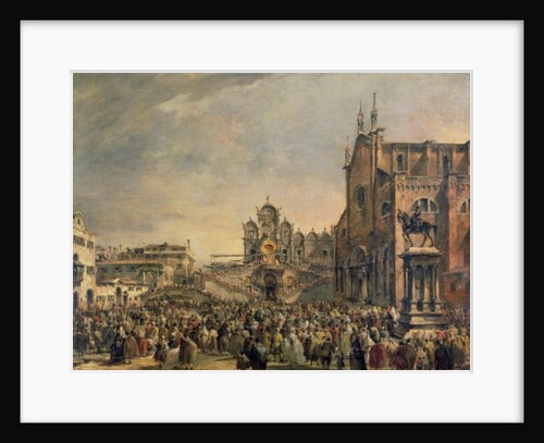 Pope Pius VI Blessing the Multitude on the Campo SS. Giovanni and Paolo, 18th century by Francesco Guardi