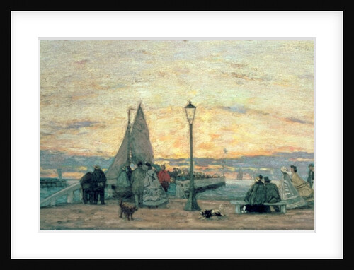 The Jetty at Trouville: Sunset, 1864 by Eugene Louis Boudin