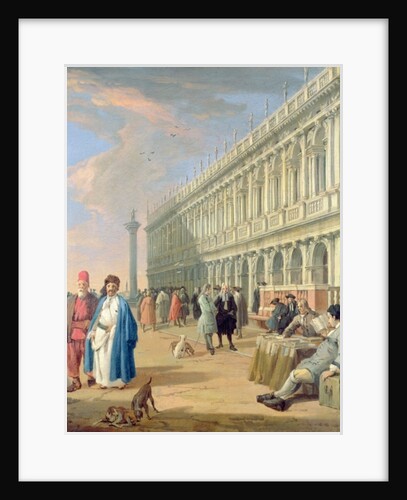 Venice: The Piazzetta with Figures, 18th century by Luca Carlevaris