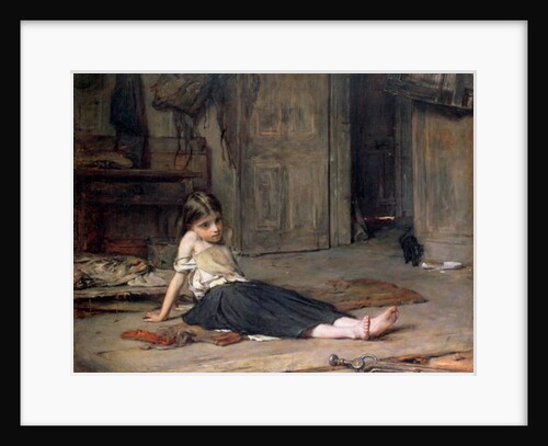 Girl by the Fireside, 1867 by Frank Holl
