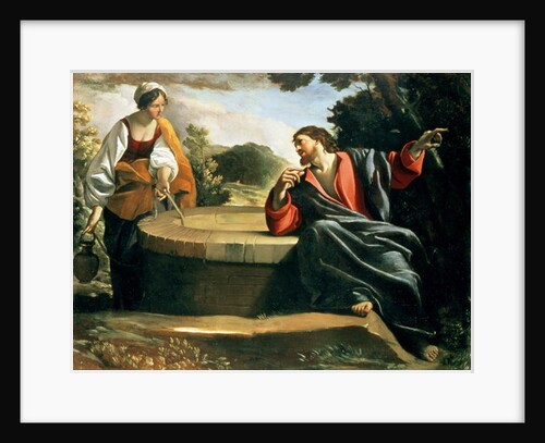 Christ and the Woman of Sarnaca, 17th century by Giovanni Lanfranco