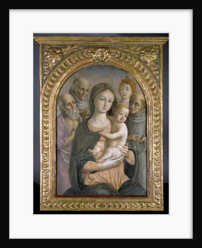 The Virgin and Child with SS. Jerome, Bernardino of Siena, Catherine of Alexandria and Francis, 15th century by Pietro di Francesco degli Orioli