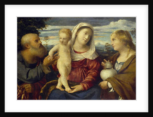 The Holy Family with St Mary Magdalen, c.1513-14 by Jacopo Palma