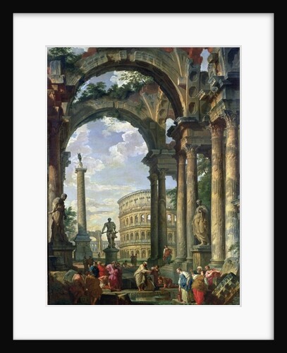 Roman Capriccio, 18th century by Giovanni Paolo Pannini or Panini