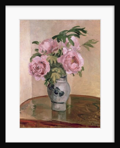 A Vase of Peonies, 1875 by Camille Pissarro