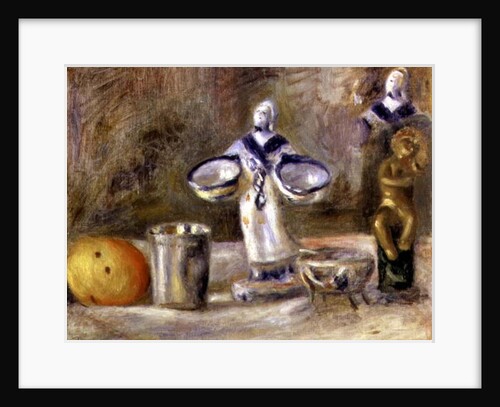 Still Life with a Faience Figure, 19th century by Pierre Auguste Renoir