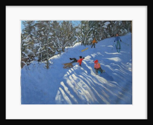 Falling off the Sledge, Morzine by Andrew Macara