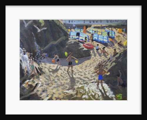 Waterfall, Porthmeor beach, St Ives, 2014 by Andrew Macara