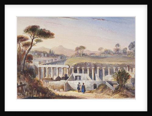 Watercolour pasted in to Thomas Moody's Journal of a tour through Switzerland and Italy, 1822 by Joseph Axe Sleap