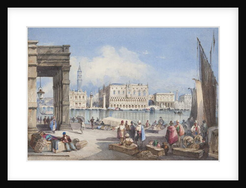 Venice, pasted into the title page of Thomas Moody's Journal of a tour through Switzerland and Italy, 1822 by Joseph Axe Sleap