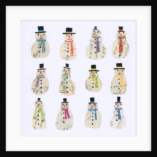 Twelve Document snowmen, 2018 by Sarah Battle