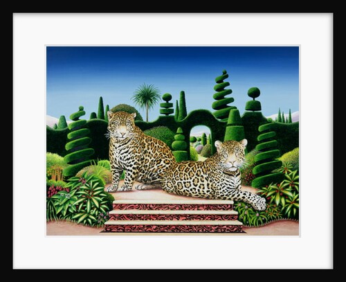 Jaguars in a Garden, 1986 by Anthony Southcombe
