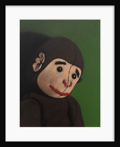 Monkey Portrait on Green, 2005 by Peter Jones