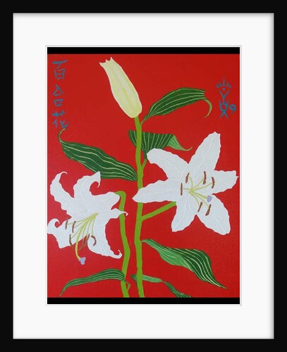 White lily on a red background no.2, 2008 by Timothy Nathan Joel
