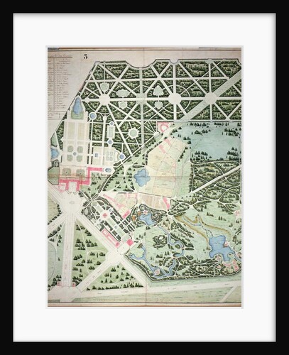 General plan of the parks of the two Trianon Palaces, Versailles, early 19th century by French School