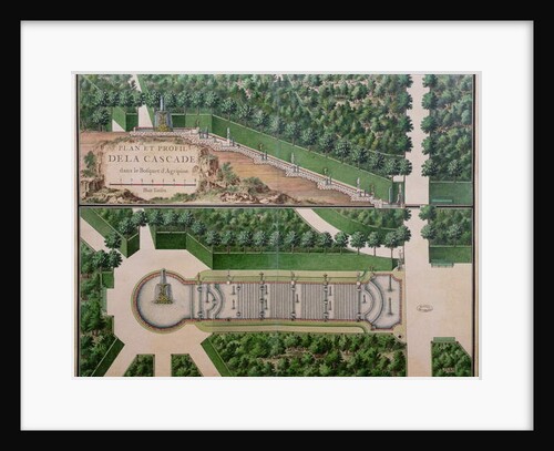 Plan of the Cascade in the Grove of Agrippina by French School