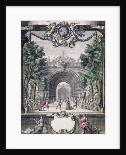 Set design for an unidentified ballet, taken from a collection entitled 'Menus Plaisirs du Roi' by French School