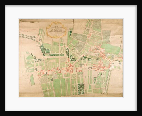 N/11/Seine/87 Topographical Map and Survey of the Village of Issy, 1740 by Bernard Borde