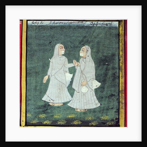 Two Dhondiya Women, Religious Mendicants, Udaipur, c.1810-20 by Indian School