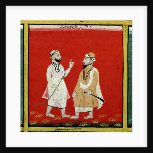Two Dervishes, Religious Mendicants, Udaipur, c.1810-20 by Indian School