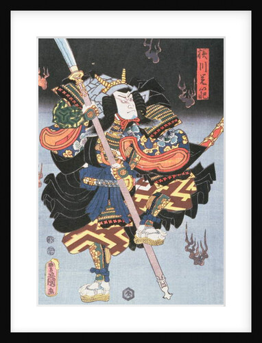 Kamezo As The Warrior Monk, in a scene from 'Sembouzakura' at the Ichimura Theatre, 1856 by Utagawa (1786-1865) Kunisada