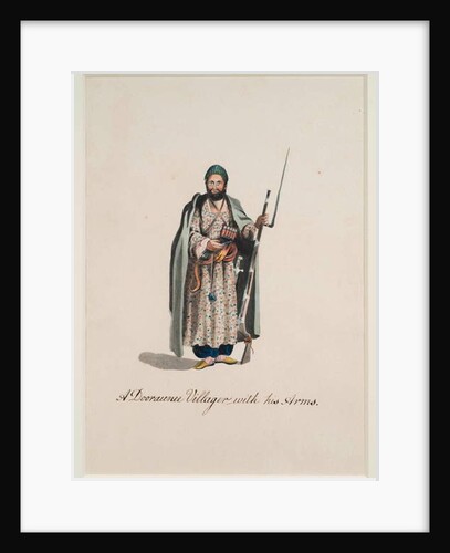A Dooraunee Villager with his Arms, 1815 by Robert Melville Grindlay