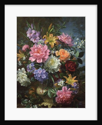 Peonies and mixed flowers by Albert Williams