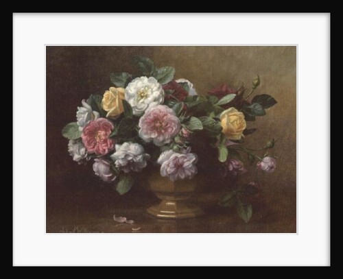 AB/119/2 A bowl of roses by Albert Williams