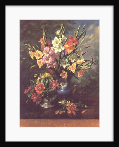 AB/106/2/B Gladioli and Dahlias by Albert Williams