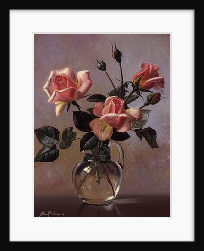 AB69 Pink Roses in a Glass Jug by Albert Williams