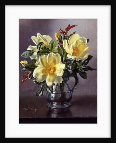 AB96 Yellow Roses in a Tankard by Albert Williams