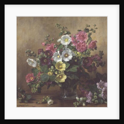 AB/257 Hollyhocks of Late September by Albert Williams