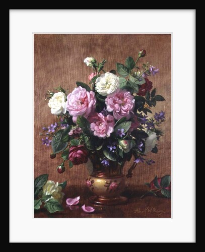 Roses in a Rose-Enamelled Vase, 1995 by Albert Williams
