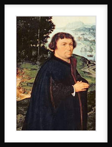 Portrait of a donor kneeling by a river by Joos van Cleve