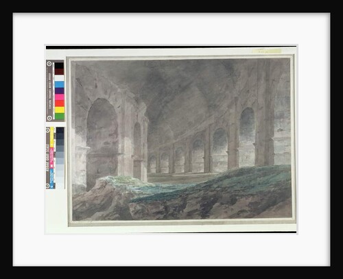 Interior of the Lower Ambulatory of the Colosseum, Rome, 1778 by John Robert Cozens