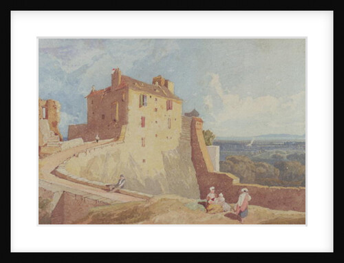 Figures on the Ramparts at Domfront by John Sell Cotman
