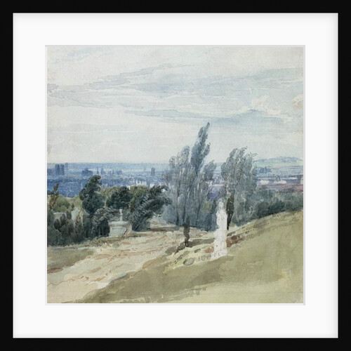 Pere La Chaise Cemetery, Paris by Richard Parkes Bonington