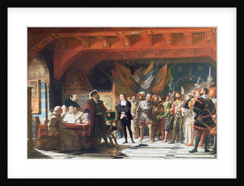 Francis de Bonnivard the Prisoner of Chillon, brought before the Duke of Savoy in 1530, 1870 by Jules Hippolyte Ravel