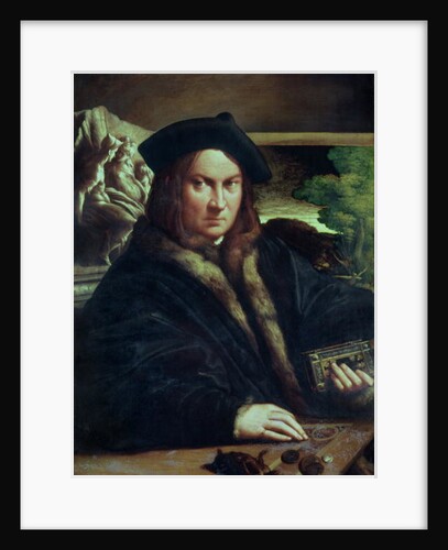 Portrait of a gentleman wearing a beret by Parmigianino