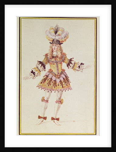 Costume design for male dancer, c.1660 by Henry Gissey