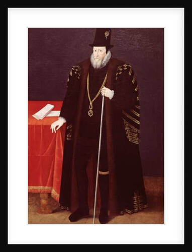 Portrait of William Cecil, 1st Baron Burghley Lord High Treasurer by English School