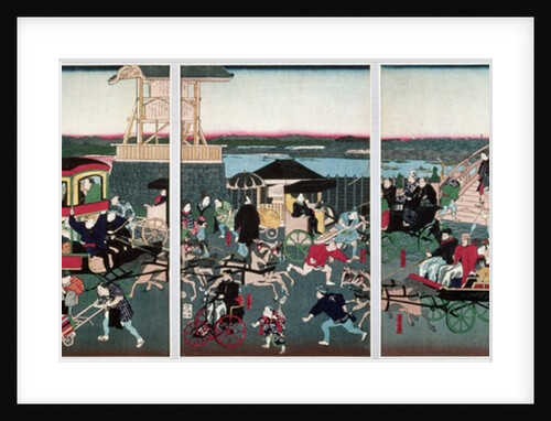 View of Nihonbashi in Tokyo, c.1870 by Kuniteru II Utagawa